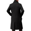 Men's British Solid Color Long Coat Fashionable Warm Woolen Overcoat