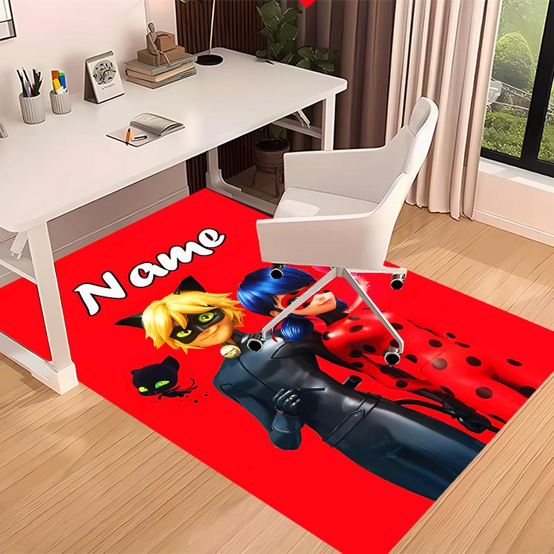 Benutzerdefinierter Personalisierter Miraculous Druck Teppich - Weich, Waschbar, Rutschfest, Indoor-Matte, Wohnzimmer, Zuhause & Büro Dekorativer Teppich