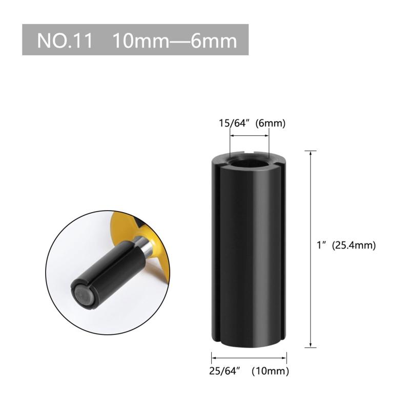 Engraving Machine Trimming Machine Adapter 6mm 6.35mm 8mm 10mm 12mm 12.7mm Milling Cutter Conversion Handle Router Bits