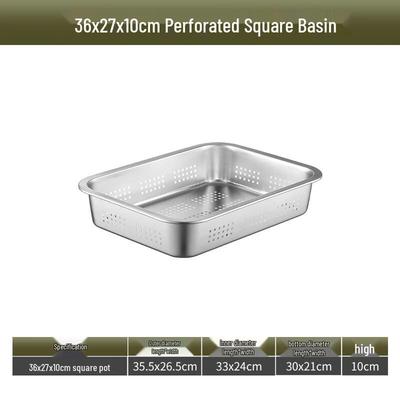 Commercial Stainless Steel Perforated Draining Basin