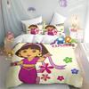 Biancheria da letto a cartoni animati Copripiumino Ragazza Avventurosa Regalo per Festival Piumino Coperta Calore Bambini Dora Camera da letto Ragazze Biancheria da letto