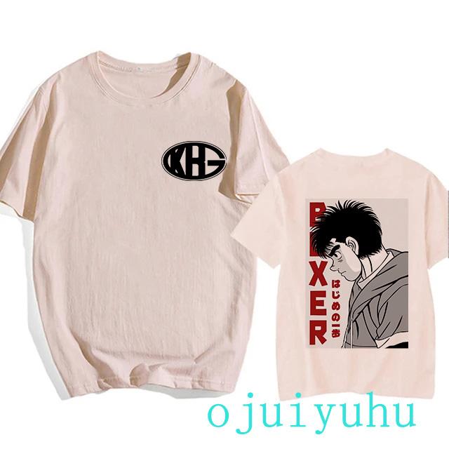 Hajime No Ippo Hip Hop EU Size TShirt Anime Harajuku Tee Tops Men Women Makunouchi Takamura T-Shirt KGB Y2k Manga Tshirt Clothes