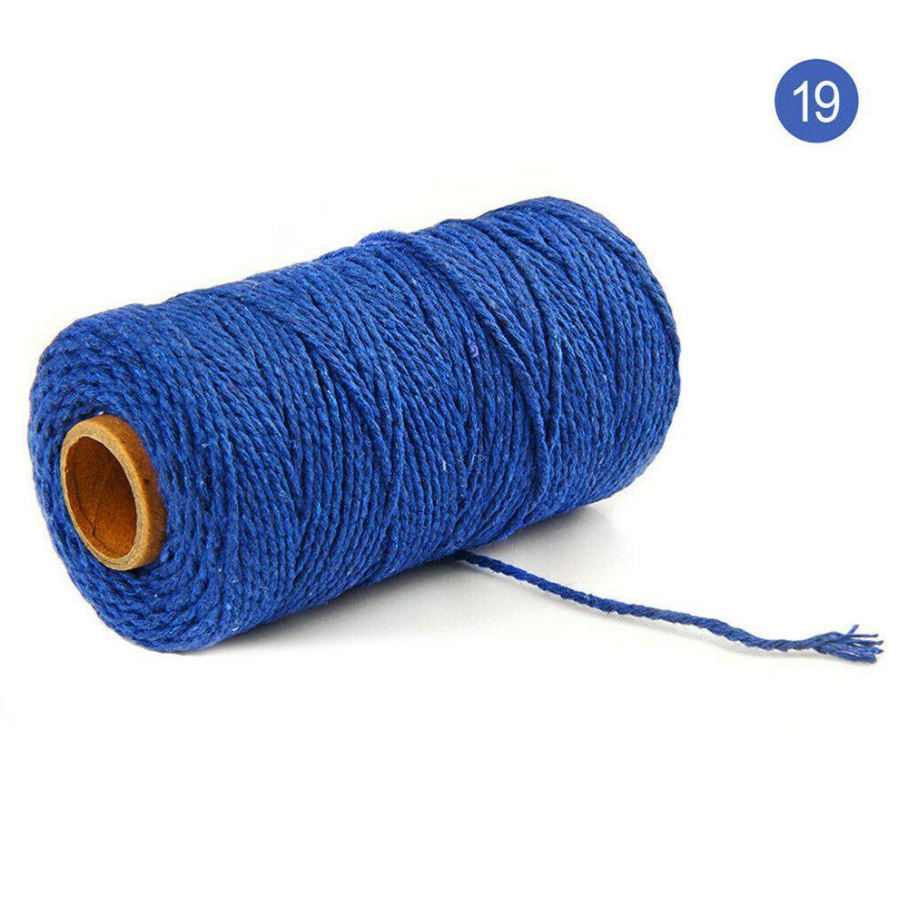 Multicolor 100m Long/100Yard DIY Crafts Artisan Linen String Home Textiles Twisted Cord Cotton Rope