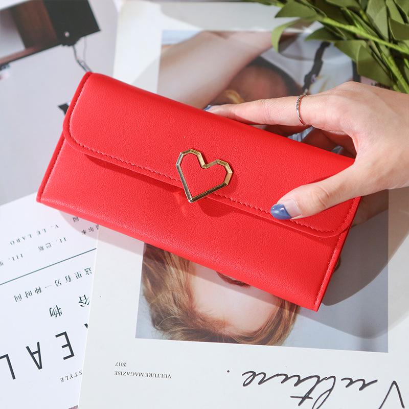 Luxury Love Heart Wallets Women Long Wallets Purses for Ladies Girl Money Pocket Card Holder Female Wallets Phone Clutch Bag
