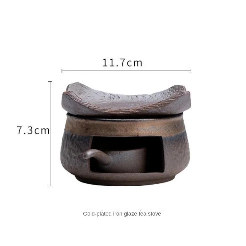 

Винтажная плита для обжарки чая с позолоченной железной глазурью, нагревательная основа, теплая плита для обжарки чая, аксессуары для чайной церемонии