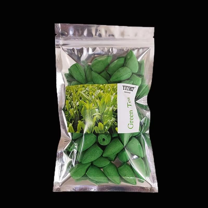 50pcs/bag Natural Backflow Incense Cones Sandalwood Lavender Mixed Scents for Home Waterfall Incense Smoke Reflux Tower Incense