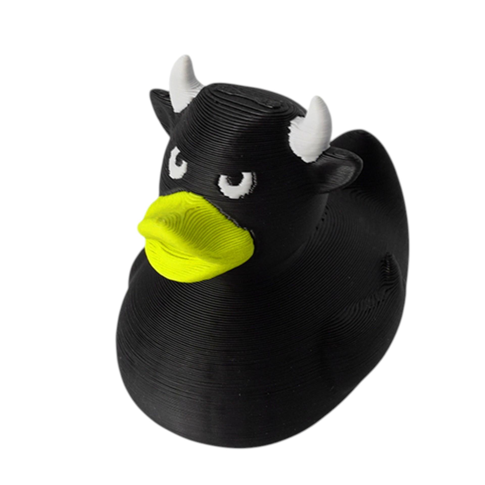 Cross 3D Creative Duck Figurine - Popular Kids  Desktop Ornament Black