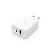 Ultra-fast Mains Charger - KSIX Smart Your Tech - 65 W - GaN Technology - Multiport - White