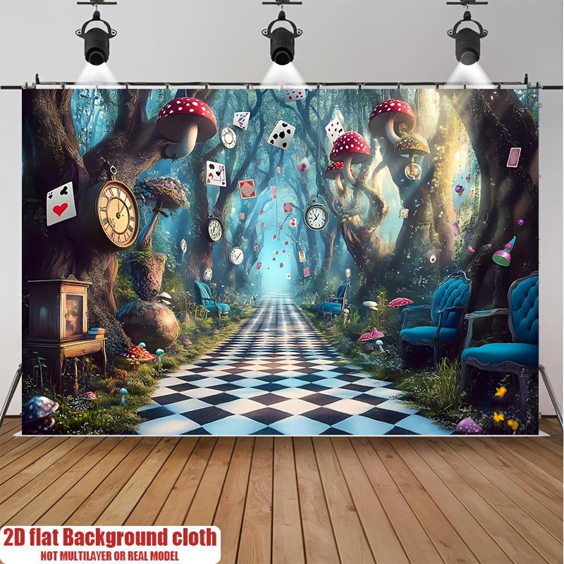 1pc 2D Flat Piece  Magical Fairyland Forest Background Decoration  Background Photo Props  Home Decoration  Etc