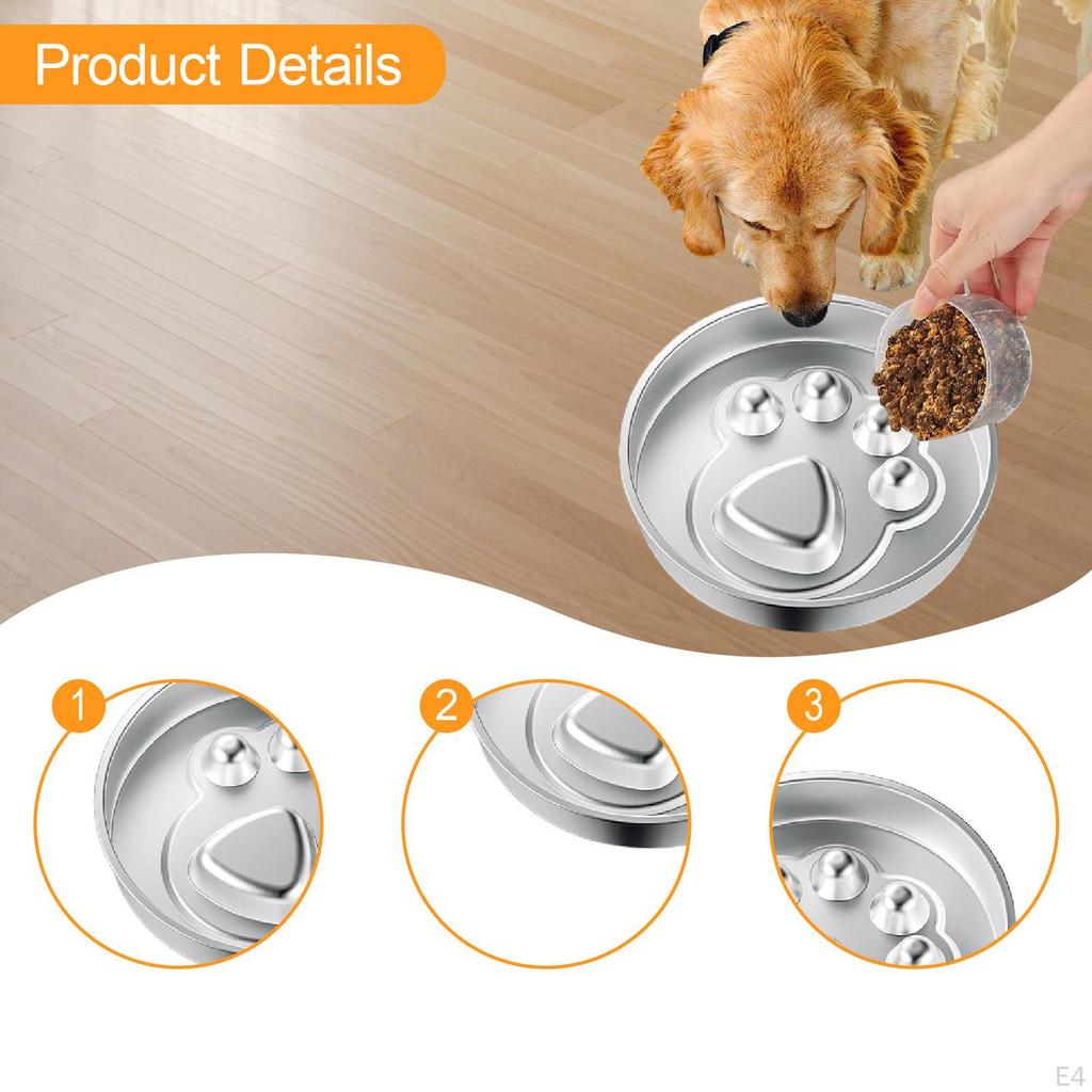 Dog Slow Feeder Bowl Cat Feeding Practical Easy To Clean Non Slip Durability Food Container