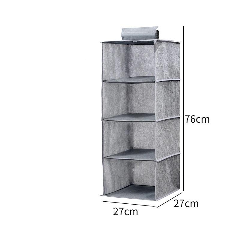 Hanging Closet Organizer Multi Shelf Fabric Storage Hanging Bag Wardrobe Storage Pouch for Clothes Underwear Sundries