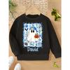 Kids Sweatshirt Halloween Personalized Halloween Ghost Print Creative Casual Round Neck Sweatshirt
