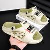 Fashion Thick Sole Summer Beach Slides Mens Bath Anti-Slip Slipper Large Size Soft Sandals Fashion Men Flip-Flops Cartoon Bear Shoe