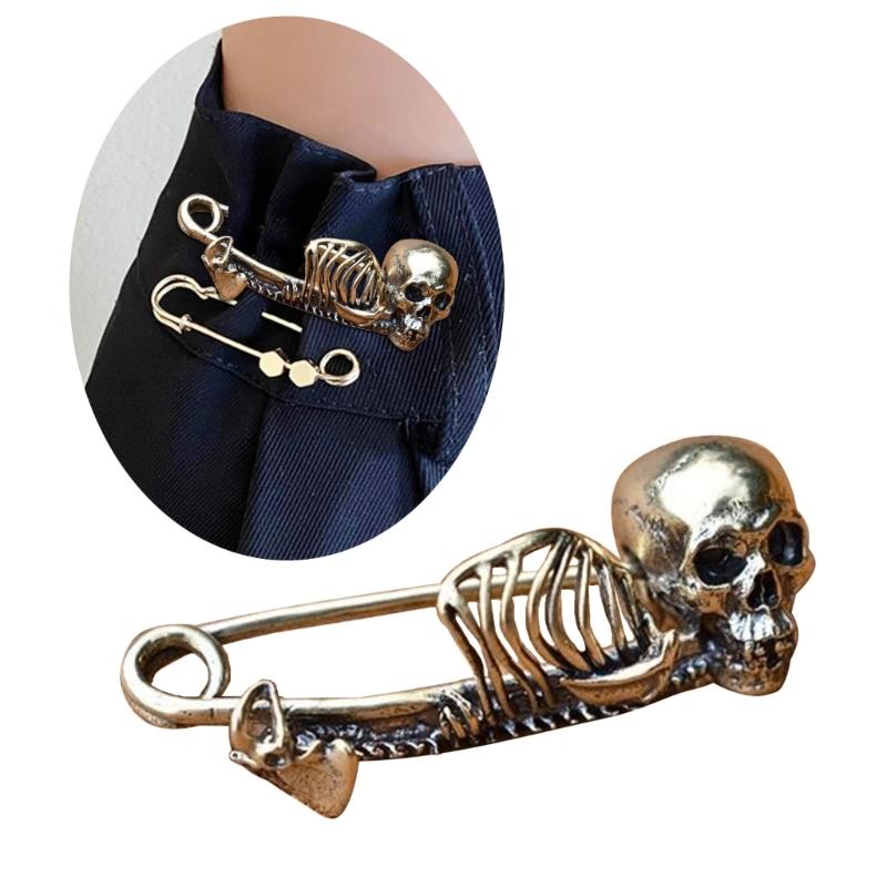Skull Enamel Pin Badge Brooch Couple Jewelry Gift Scarf Dress Lapel Pin Ornament
