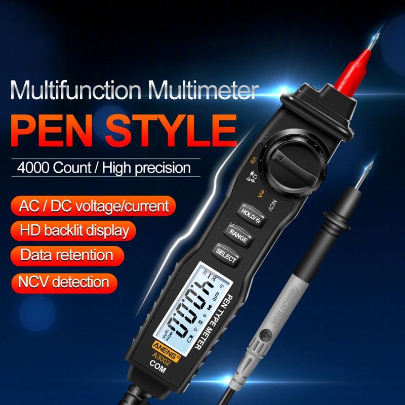 Digital Pen Type Multimeter Handheld Voltmeter Ammeter Ohmmeter for AC/for DC Voltage Current Diode Continuity Meter Tes