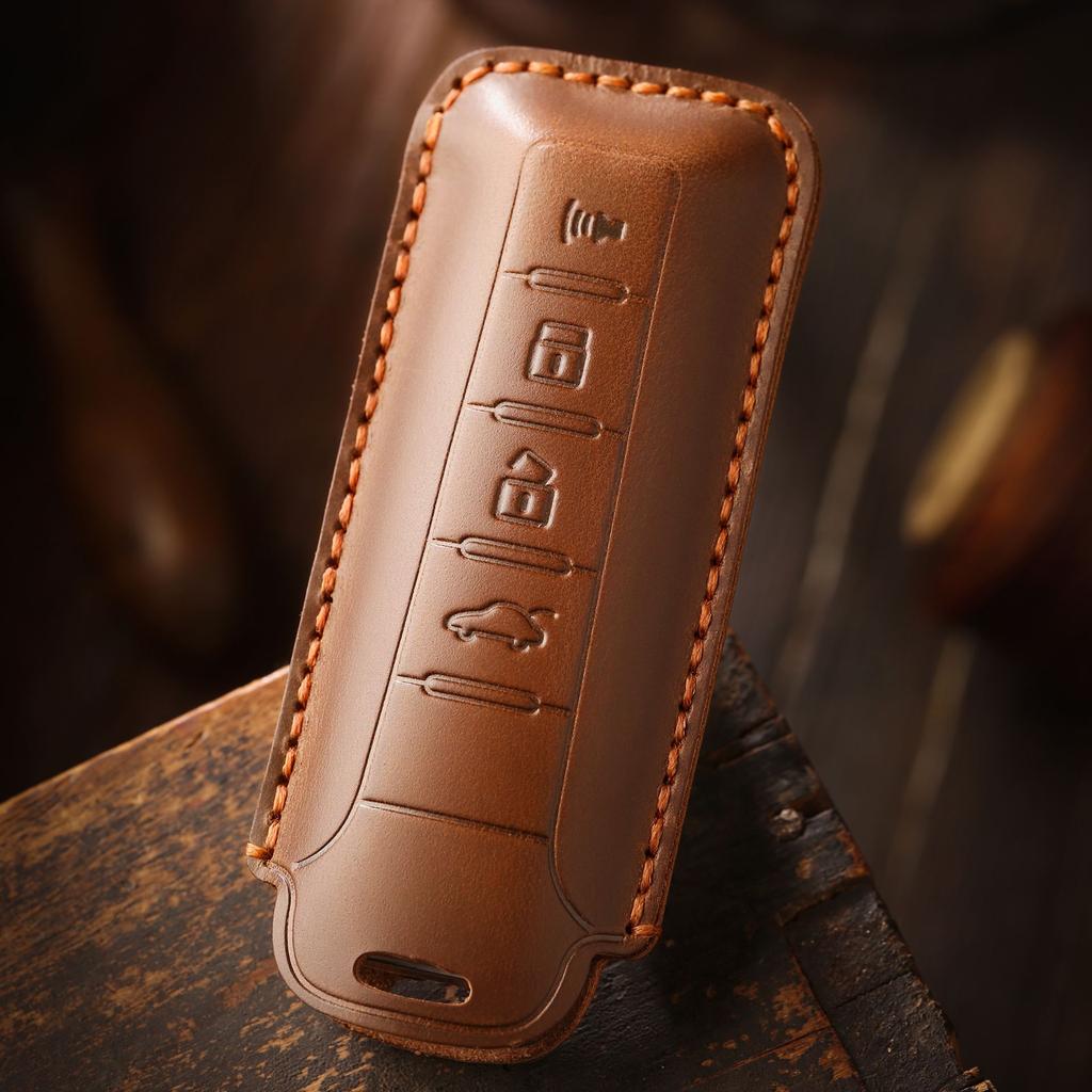 Retro Key Cover Is Suitable for Great Wall WEY Wei Pai Vv5 Vv6 Key Bag Vv7 P8 Leather Protective Case Ring