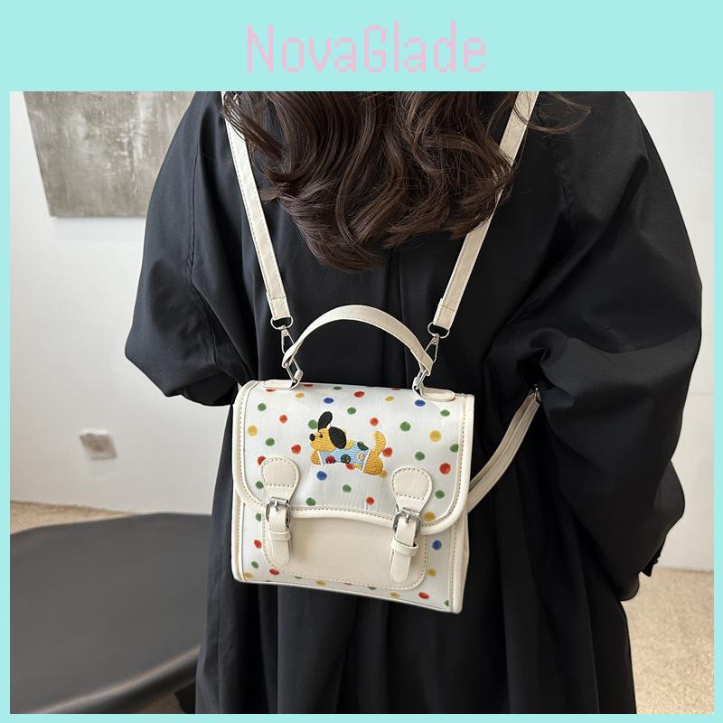 Stylish White Cartoon Large Capacity Square Bag For Women Casual Daily Use