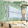 201 Stainless Steel X-Type Telescopic Clothes Drying Rack, Indoor Floor-Standing Model for Household Use