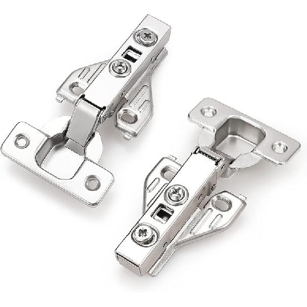 Probrico (2 Pair/4 Pack Full Overlay Soft Closing Clip On Face Frame Mounting Cabinet Hinges, 105 Degree Self Closing Kitchen Cupboard Door Hinges 1