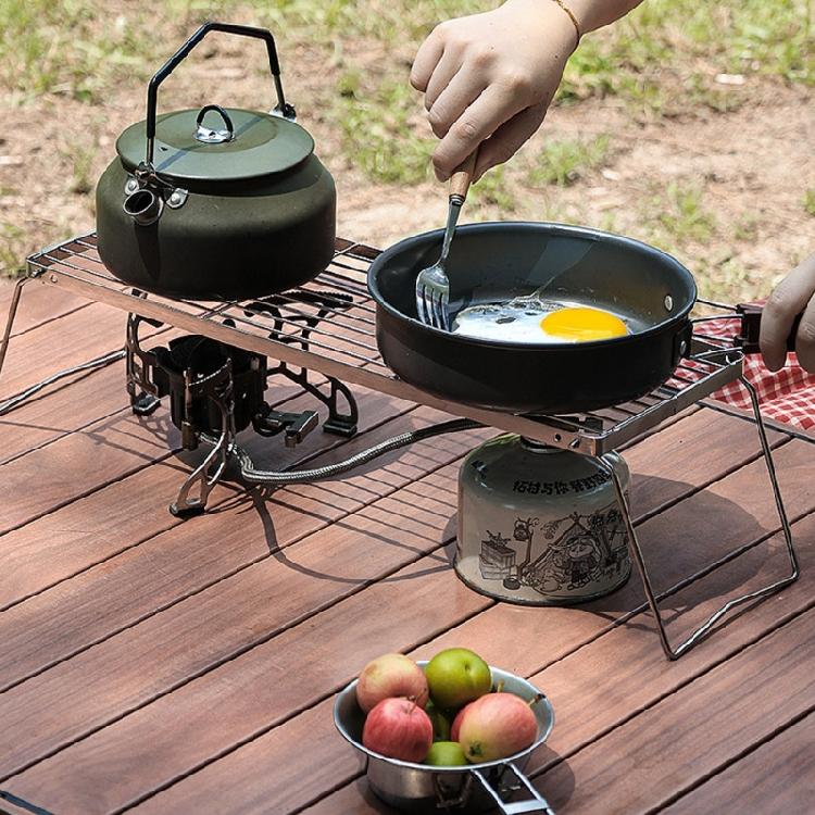Outdoor Stripe Stainless Steel Alcohols Furnaces Brackets Meshes Oblong Folding Net Camping Thermostability Portables