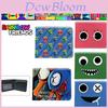 Cute Roblox Rainbow Friends Cartoon Print Bifold Wallet With Zipper Coin Bag