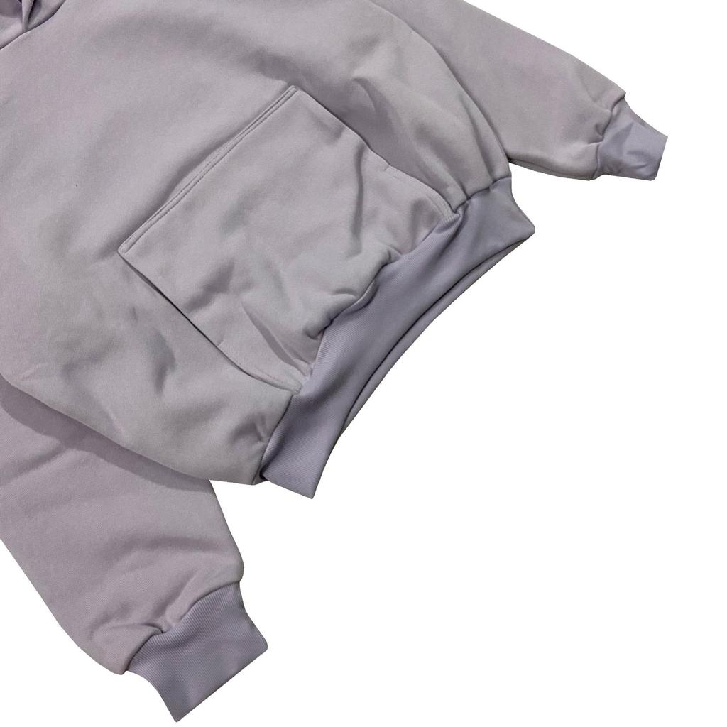 Kanye European-American Double-Layer Heavyweight Pink-Purple Hoodie for Men and Women