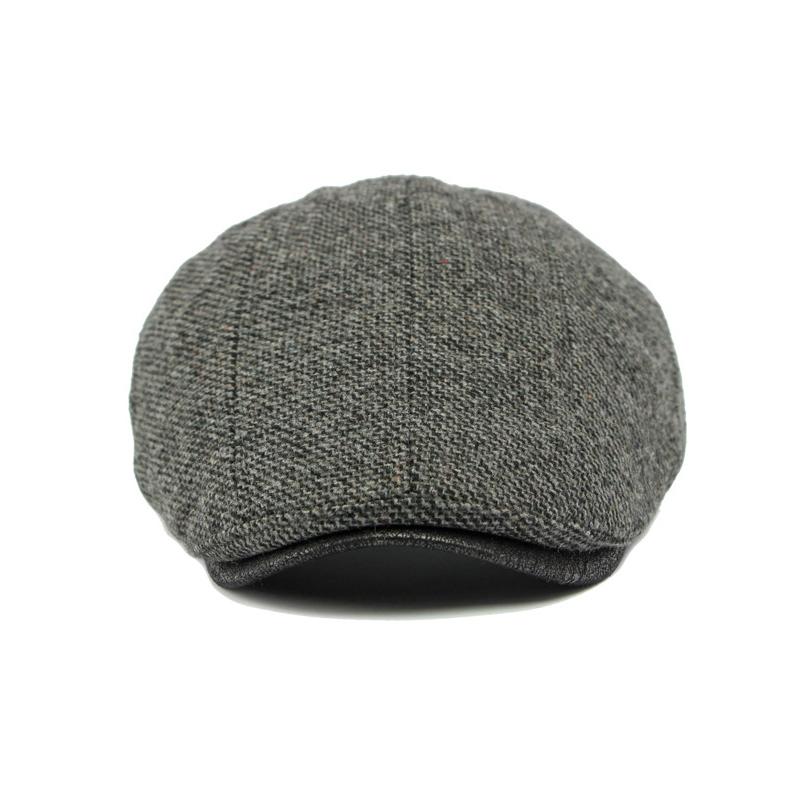 Contrast Color Wool Cotton Cap Autumn Winter Beret Retro Progressive Cap Thick Men's Peaked Cap