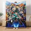 Anime Hero Academia Print Flannel Blanket High Quality Warm Comfortable Cover for All Seasons Perfect for Gifts Home Decor