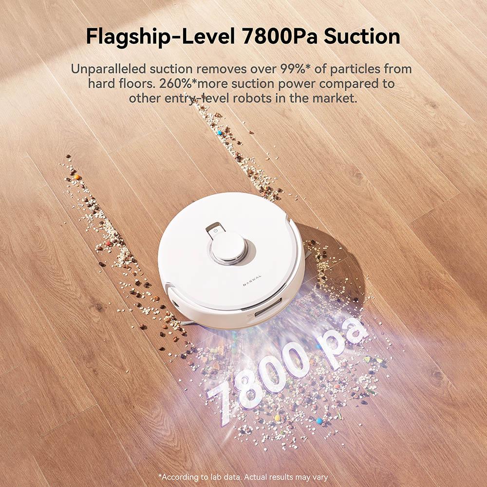 Narwal Freo X Plus Robot Vacuum, 7800Pa Suction, Zero-Tangle Brush, 6N Mopping, Auto Mop Lift, 7 Weeks Dust Storage, Alexa/App Control