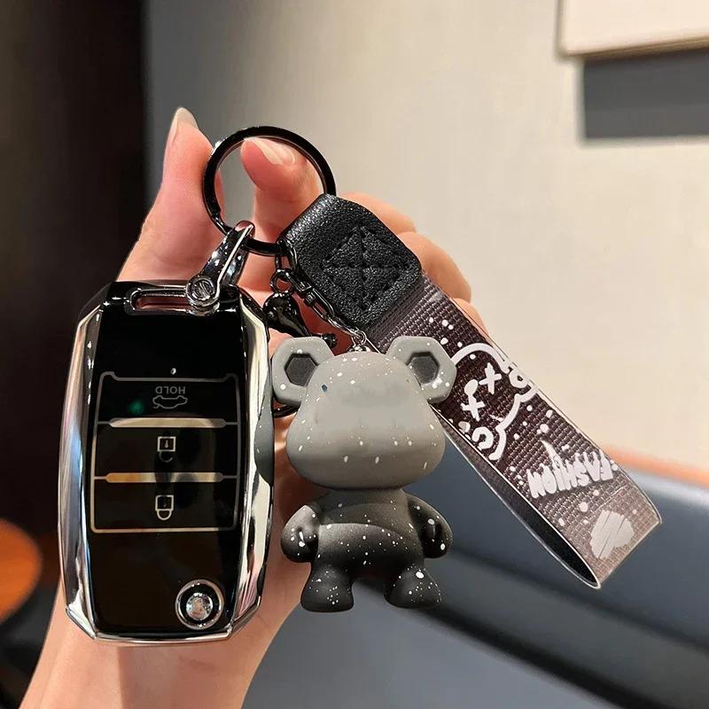 Nowy Pokrowiec na Kluczyk Samochodowy TPU Shell Fob dla KIA RIO 3 K2 K3 K4 K5 Sportege Picanto Optima Soul Ceed Sorento Forte Stinger Cerato