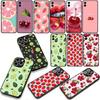 Cherry Strawberry Fruit Phone Cover Case for Apple iPhone 16 15 14 Plus 13 12 Mini 17 Pro Max + 16E Air 16+ ProMax Casing