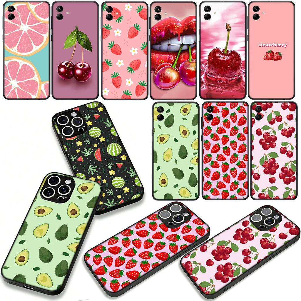 Cherry Strawberry Fruit Phone Cover Case for Xiaomi Redmi Note 14 12 13 ProPlus A3 Pro Plus 12C 13C 14C 5G 4G Casing