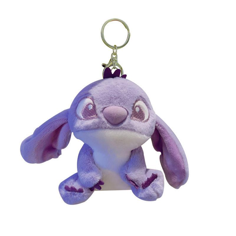Adorable Plush Stitch Keychain Cute Cartoon Couple Bag Charm Soft Stuffed Pendant