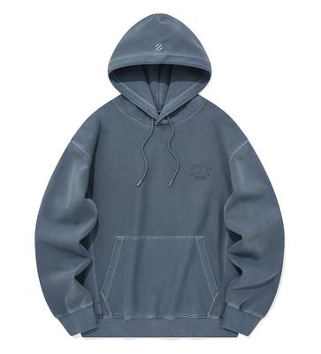 Ufc Arch Logo Relaxed Fit Dyed Hoodie Dark Blue U2Hdu3308Db