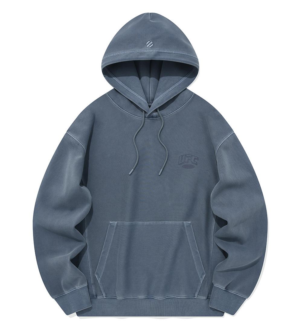 Ufc Sports Ufc Arch Logo Relaxed Fit Dyed Hoodie Dark Blue U2Hdu3308Db Dark Blue/S