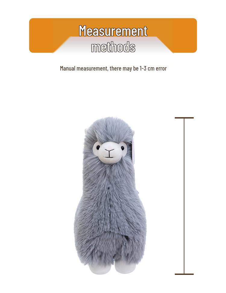 White Alpaca Plush Toy - Cartoon Simulation Doll & Comfort Companion