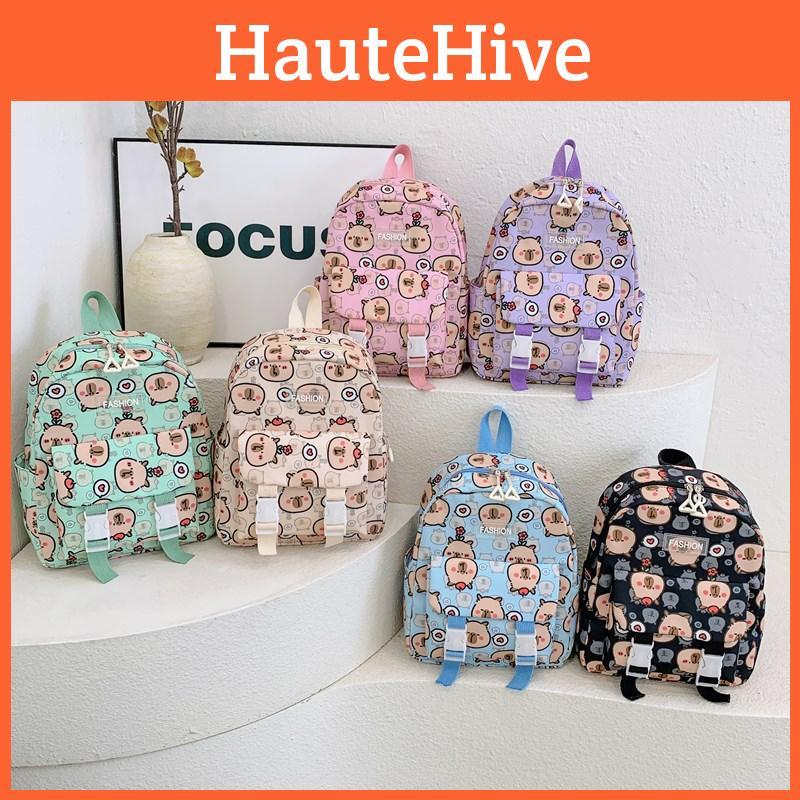 Kids Capybara Whimsical Backpack For Preschool Comfortably Designed Lightweight Solution Carrying