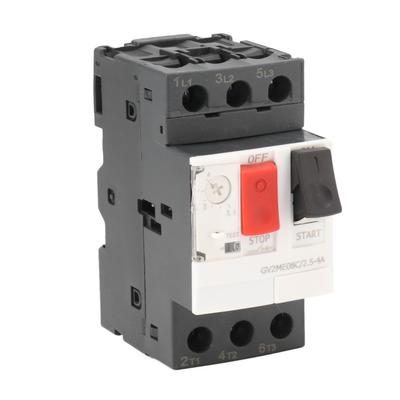 Jistič motoru Start Stop Ochranný spínač Montáž na 35mm lištu 2,5?4A