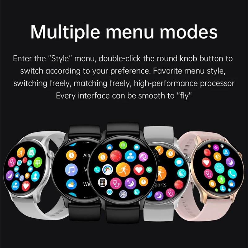 2025 NFC Smart Watch Amoled HD GPS Track Sports Heart Rate Bluetooth Call Waterproof Ladies Women Smartwatch For Huawei Xiaomi
