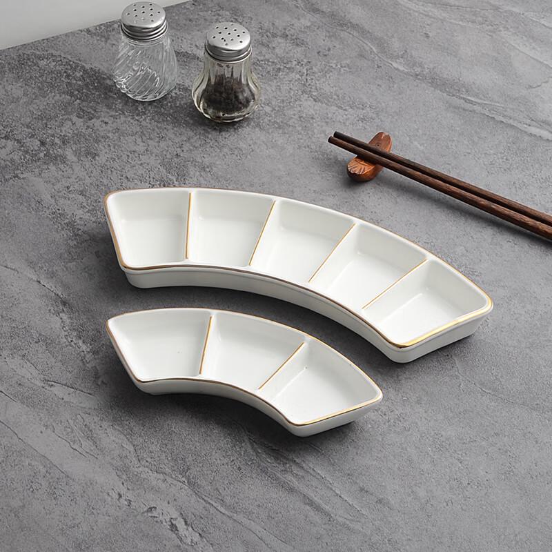 Japanese Style Ceramic Compartmented Condiment Dish