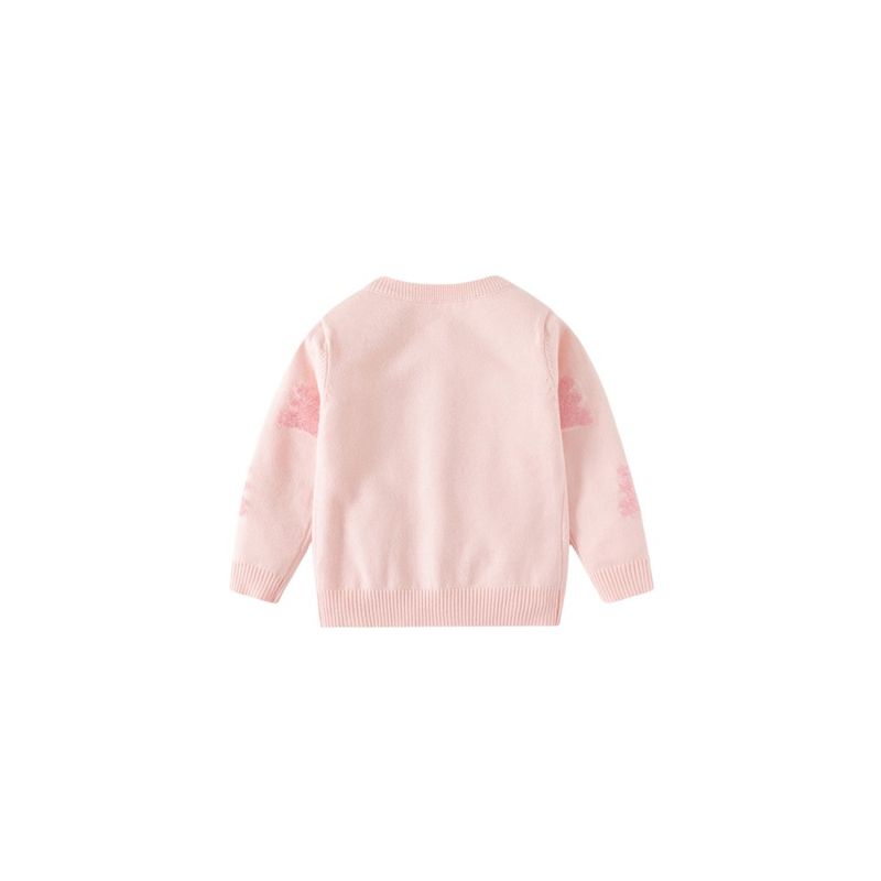 Spring and Autumn Children's Clothing Girl Beaded Rabbit Knitting Cardigan Kids' Overcoat Cardigan Sweater Baby Long Sleeve Top