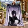 Kpop Demon Hunters Custom Name Flannel Blanket Personalized Soft Warm Plush Throw Blanket Customized Gift for Family Friends