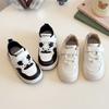 2025 spring new children's low-top little white shoes boys and girls breathable casual Velcro non-slip and wear-resistant students