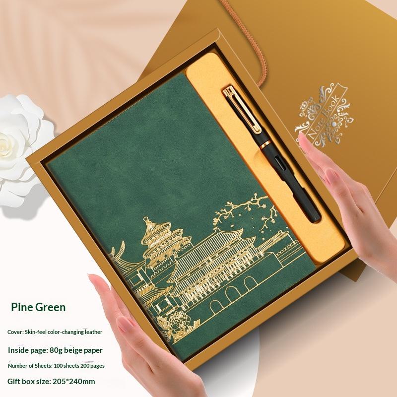 High-Value National Tide A5 Notebook Gift Box Set 2026 To Send Students Souvenirs National Style Soft Leather Notebook