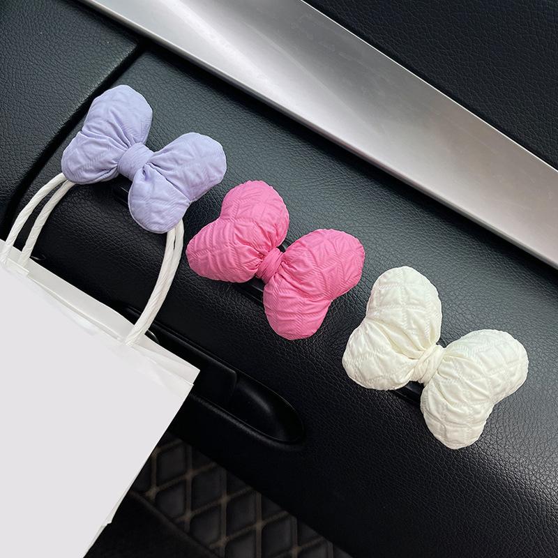 Car Hooks Cute Invisible Bow Decorations Center Console Decorations And Interior Screen Decorations