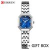 CURREN Women Watch Brand Luxury Casual Lady Girl Wristwatch Elegant Stainless Steel Bracelet Original Female Clock Clear 9108