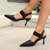 Fashion Fashion Hollow Breathable Mesh Pointed Toe Stiletto High Heels Women Pumps 2025 New Summer Slingback Sandals Dress Woman Shoes