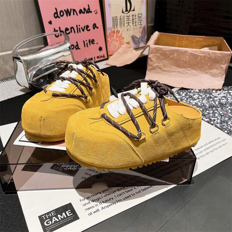 Big Head Bread Women's New Inner Height Increase Muffin Lazy Wearing Bag Head and Half Slippers