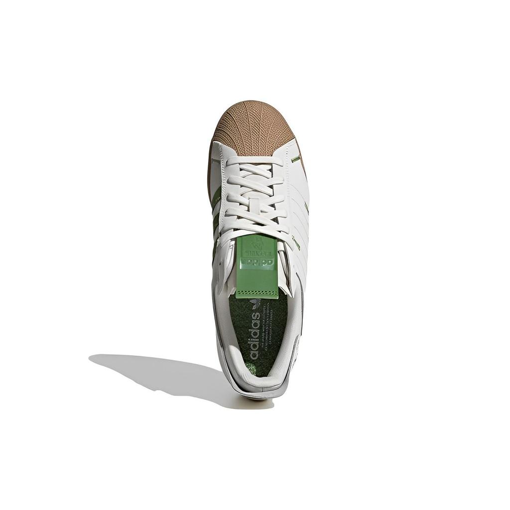 Adidas Originals Melting Sadness X  Superstar Karoro Hole Casual Shell Toe Sneakers Unisex Sneakers White Green Brown H06342