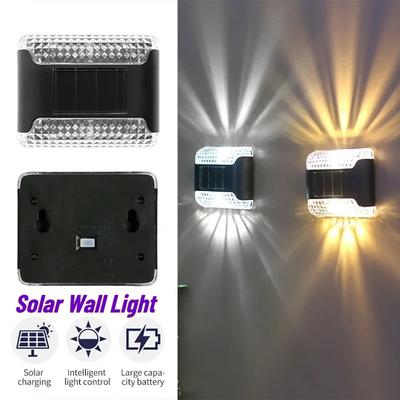 Lampada solare a LED impermeabile, illuminazione ambientale per esterni, decorazione, luci su e giù, scale, cortile, recinzione, luce da parete con cambio colore